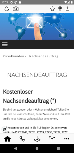 Android application CITIPOST Nordwest screenshort