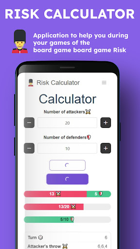 Android application Risk Calculator screenshort