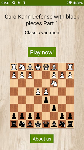 Screenshot of Chess - Classic Caro-Kann