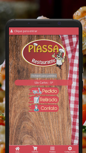 Android application Piassa Restaurante screenshort