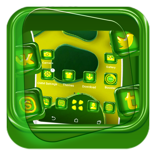 3D Green Gemstone Theme logo