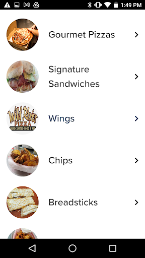 Android application Wild River Brewing and Pizza screenshort