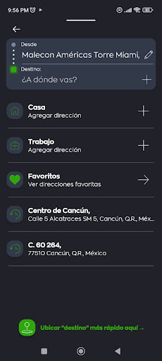 OLA Taxi Screen 2