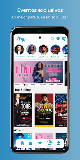 Android application Zkipp screenshort