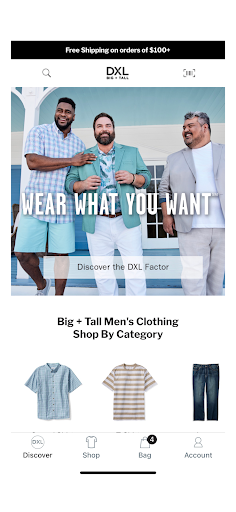 Android application DXL Big + Tall screenshort