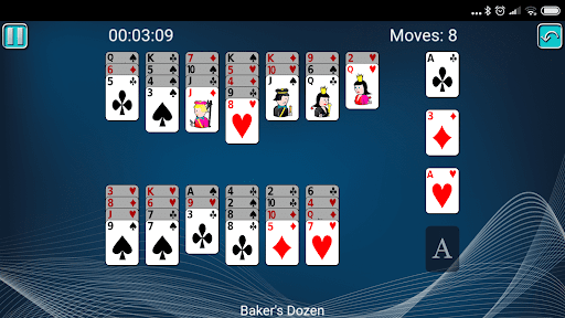 Bakers Dozen Solitaire Screen 2