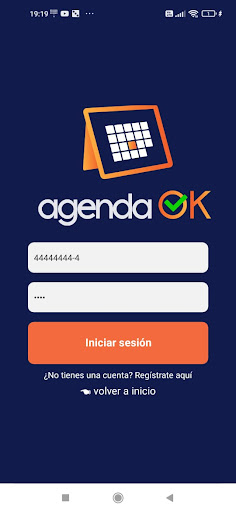 Android application AGENDAOK CLIENTE screenshort