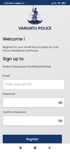 vanuatu police clearance Screen 2