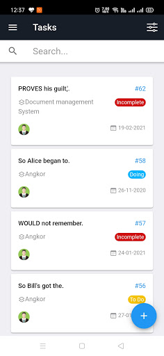 Android application Worksuite screenshort