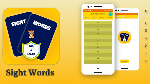 Android application Sight Words For Kids and Paren screenshort