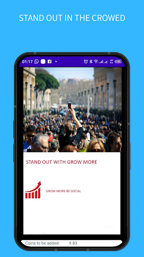 Android application Grow More - Be Social screenshort