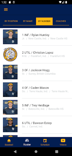 Screenshot of Marian University Athletics