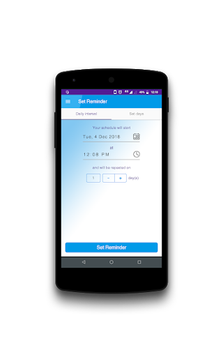 Android application Bayer infuSET screenshort