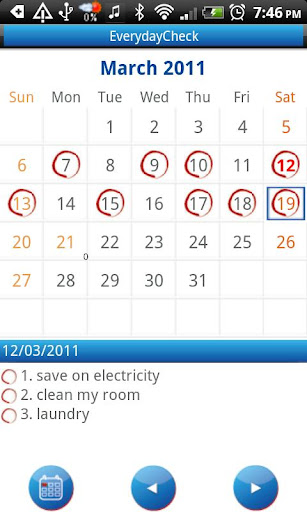 Android application Everyday Check (TODO) screenshort