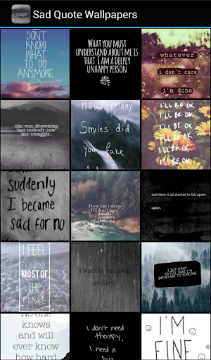 Android application Sad Quote Wallpapers screenshort