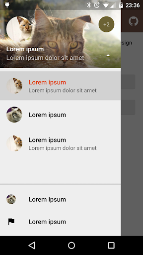 Demo material-drawer Screen 2