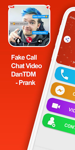 Android application Fake call with dantdm screenshort