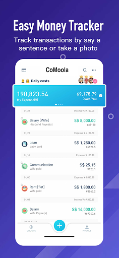 Android application CoMoola screenshort