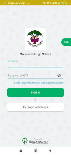 Android application GeMS (Greenwood's e-learning m screenshort