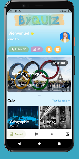 Android application ByQuiz screenshort