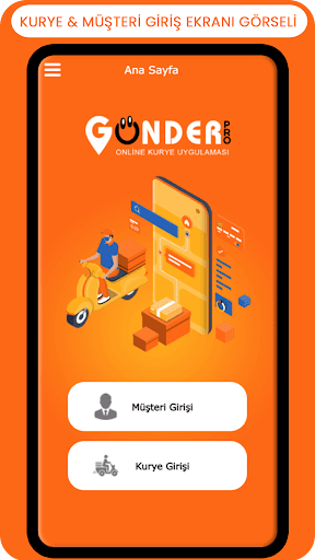 Android application Gönder Pro screenshort