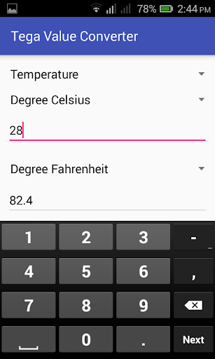 Tega Value Converter Screen 3
