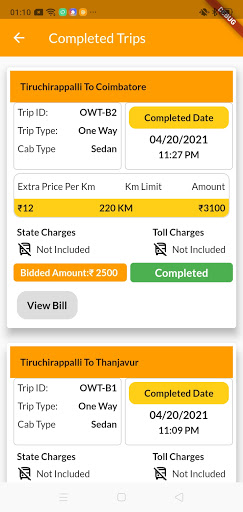 OneWayTaxie Partner Screen 3