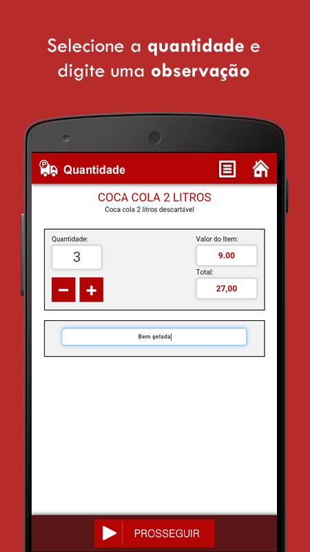 Android application Pizzaria Fogazza screenshort
