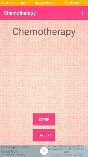 Android application Information on Chemotherapy screenshort
