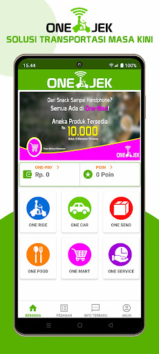 Android application ONEJEK screenshort