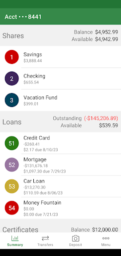 1st University Credit Union Screen 2
