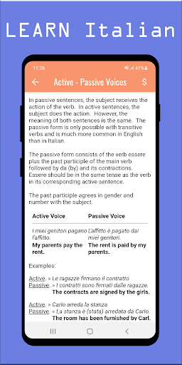 Italian Grammar Screen 2
