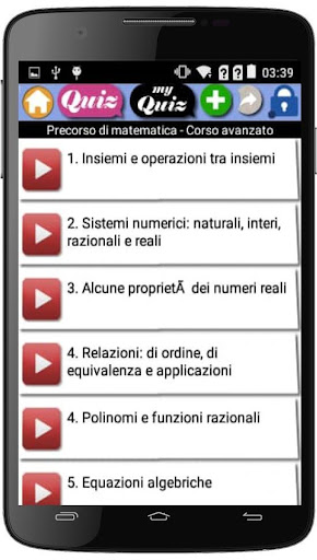 Android application Corso Algoritmico e Algoritmo screenshort