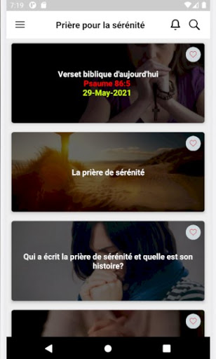Android application Prière de la Sérénité-Dieu acc screenshort