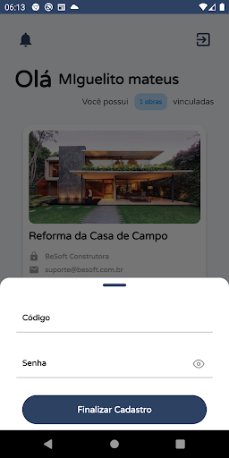 Andamento da Obra Screen 2