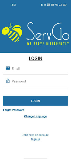 Android application ServGO screenshort