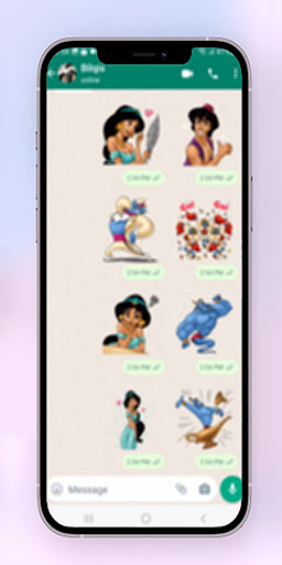 Android application Princess Sticker Emoji for WA screenshort
