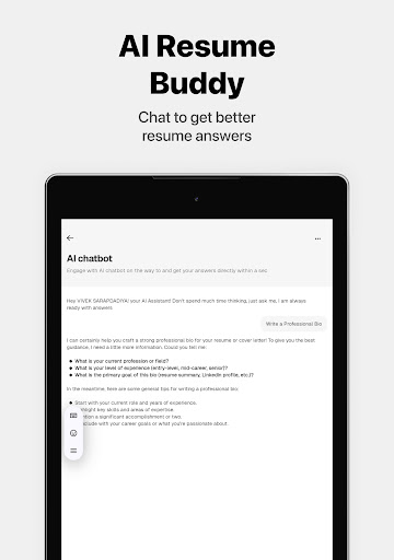 Screenshot of ResumeIT - Quick CV Maker App