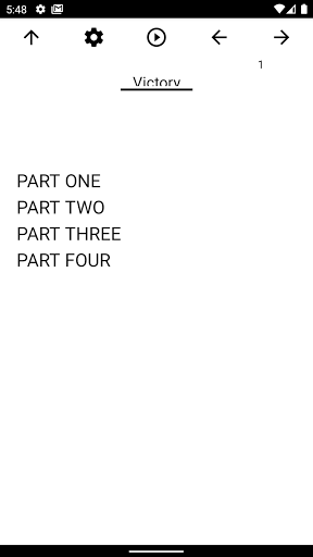 Android application Book, Victory screenshort