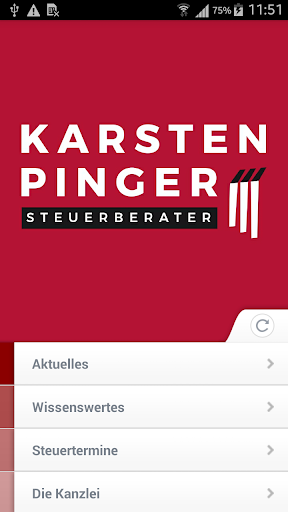 Android application Steuerberatung Pinger screenshort