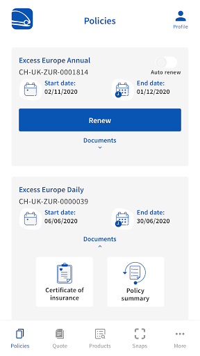 iCarhire - Car Hire Insurance Screen 2