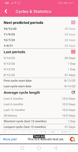 Period and Ovulation Tracker Screen 3