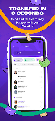 PocketApp: Send & Manage Money Screen 2