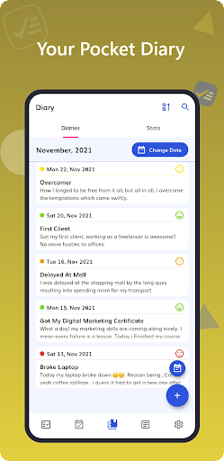 Tasks: To-Do List, Diary, Note Screen 3