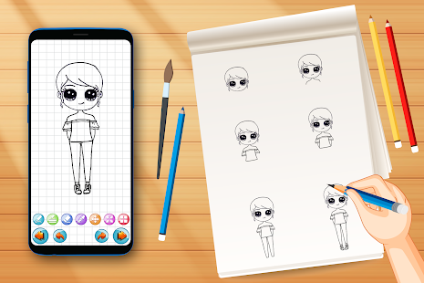 Draw Cute Girls - Learn How to Draw Famous Girls 1.0.2 APK screenshots 1