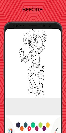 Clown Coloring Book Screen 3