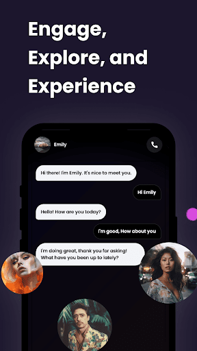 Open Chat with AI Characters Screen 3