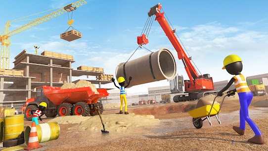Stickman City Construction v5.0 Mod Apk (Unlimited Money/Unlock) Free For Android 3