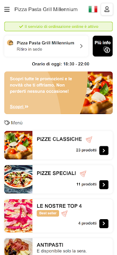 Pizzeria Millennium Screen 2