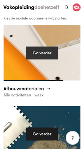 Vakopleiding DoeHetZelf Screen 2